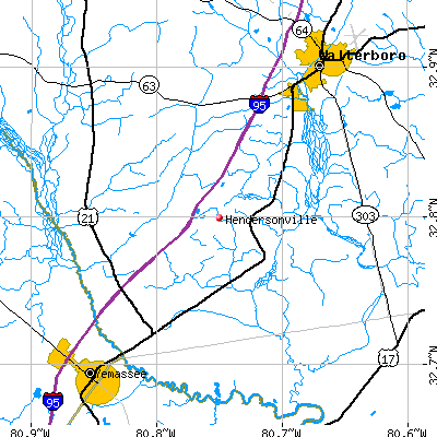 Hendersonville map