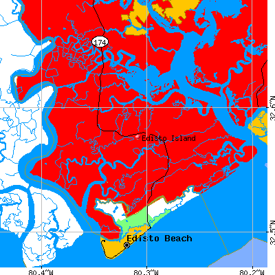 Edisto Island map