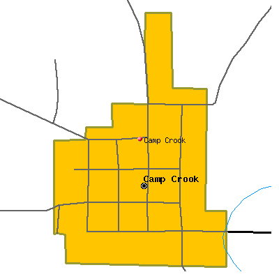 Camp Crook map
