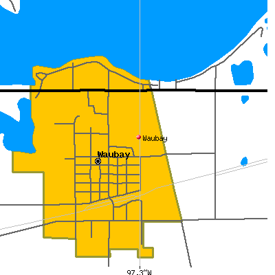 Waubay map