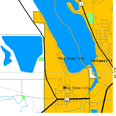 Big Stone City map