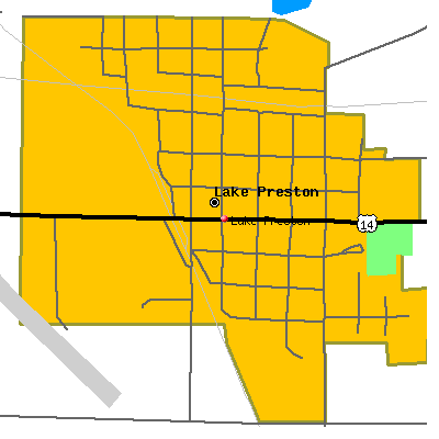 Lake Preston map
