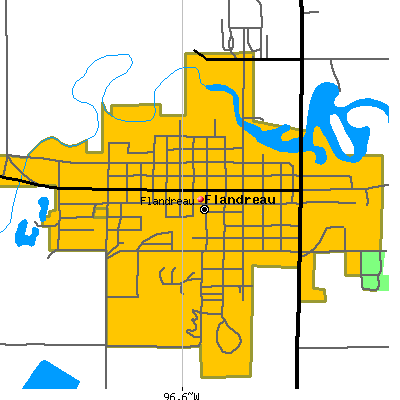 Flandreau map