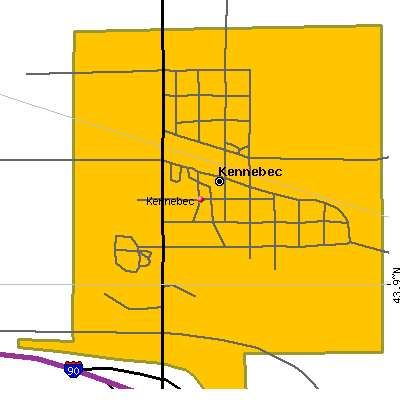 Kennebec map