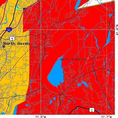 North Branford map