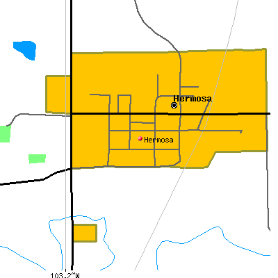 Hermosa map