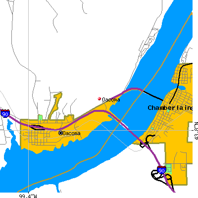 Oacoma map