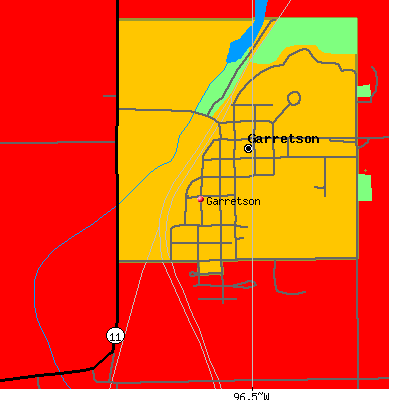 Garretson map
