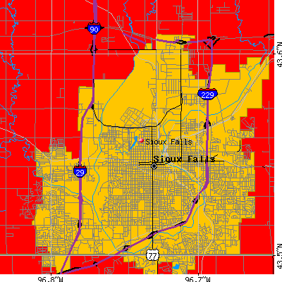Sioux Falls map