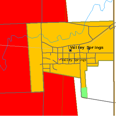 Valley Springs map