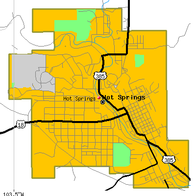Hot Springs map