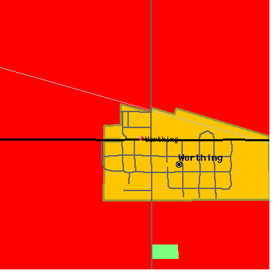 Worthing map