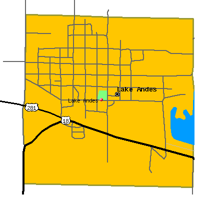Lake Andes map