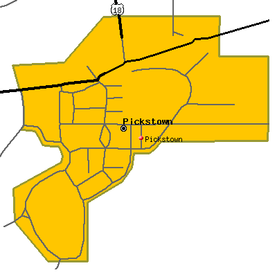 Pickstown map