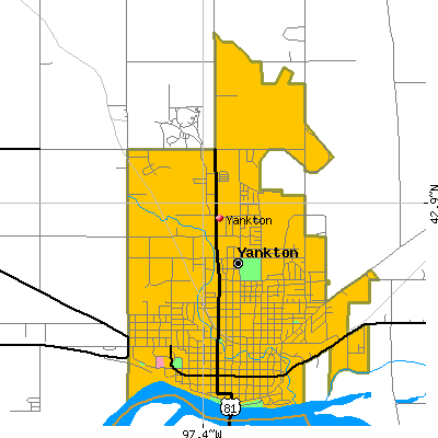 Yankton map