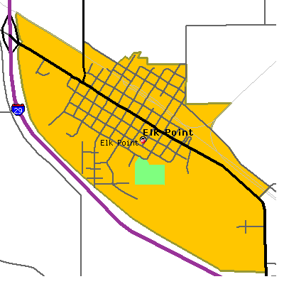 Elk Point map