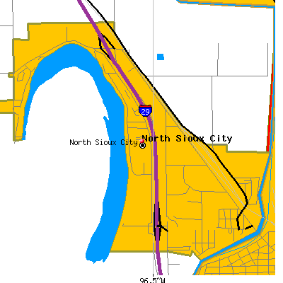 North Sioux City map