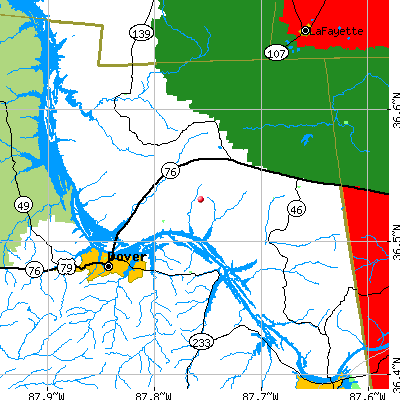 Indian Mound-Bumpus Mills map