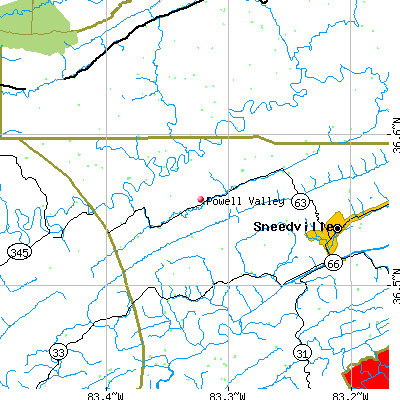 Powell Valley map
