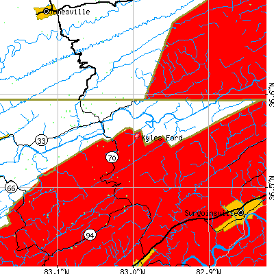 Kyles Ford map