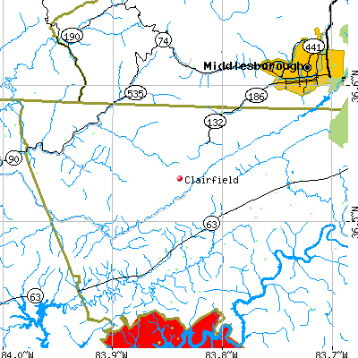 Clairfield map