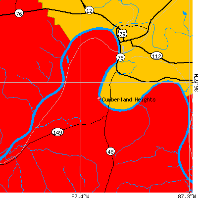 Cumberland Heights map