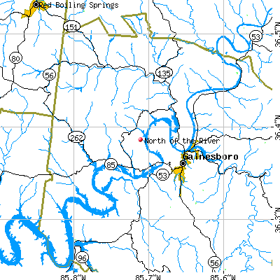 North of the River map