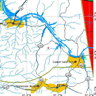 Cumberland City-Carlisle map