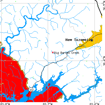 Big Barren Creek map