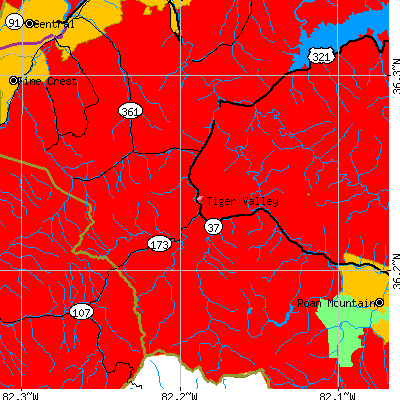 Tiger Valley map