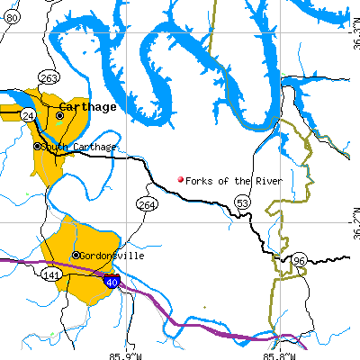 Forks of the River map