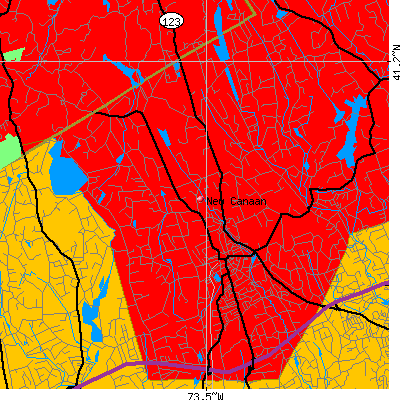 New Canaan map