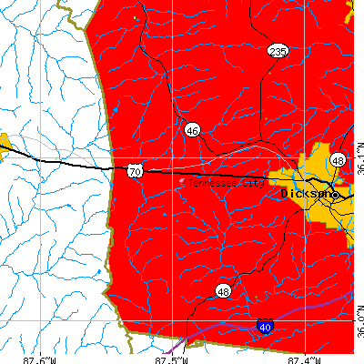 Tennessee City map