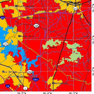 Cedars map