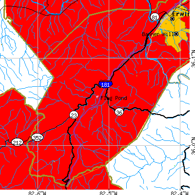 Flag Pond map