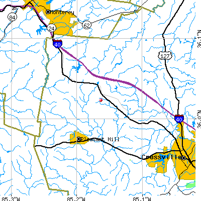 Mayland-Pleasant Hill map
