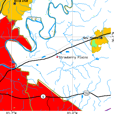 Strawberry Plains map