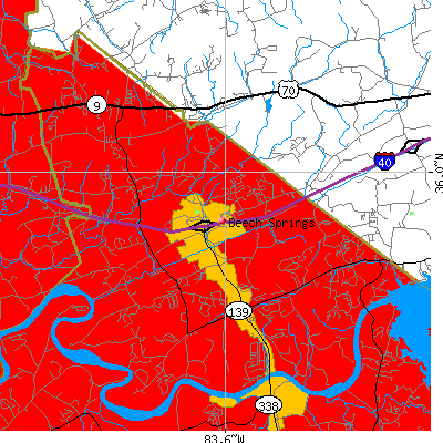 Beech Springs map
