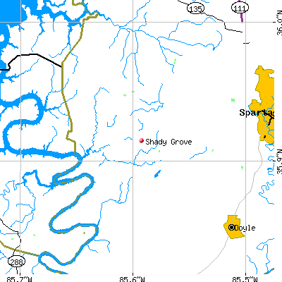 Shady Grove map