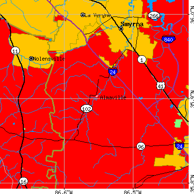 Almaville map