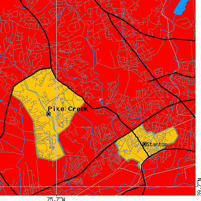 Pike Creek-Central Kirkwood map