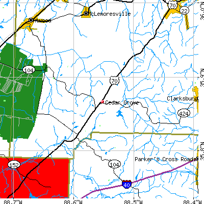 Cedar Grove map