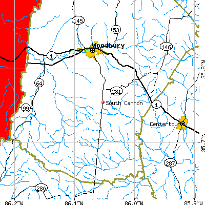 South Cannon map