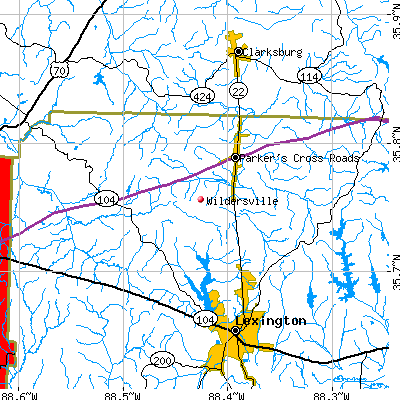 Wildersville map
