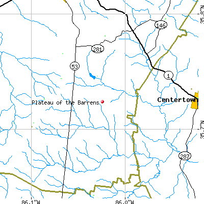 Plateau of the Barrens map