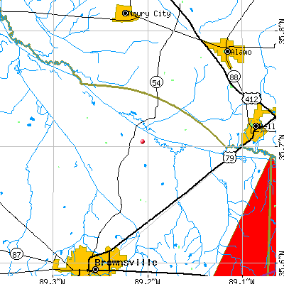 Holly Grove-Belle Eagle map