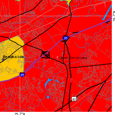 Upper Christiana map