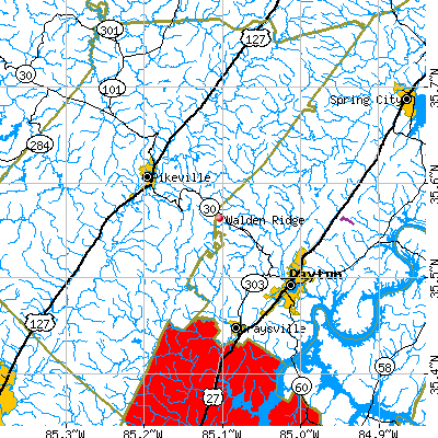 Walden Ridge map