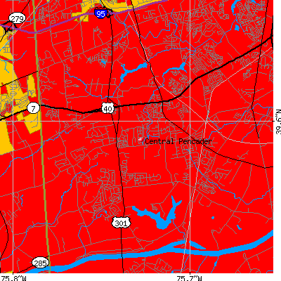 Central Pencader map