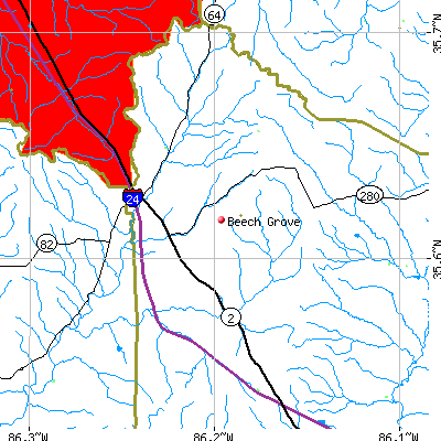 Beech Grove map